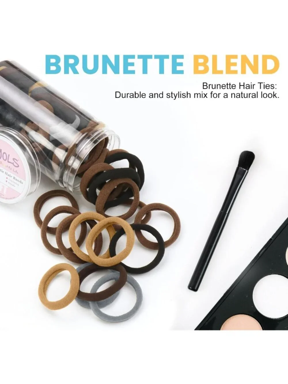 100 Pcs Soft Seamless Hair Ties - No Damage Ponytail Holders for All Hair Types